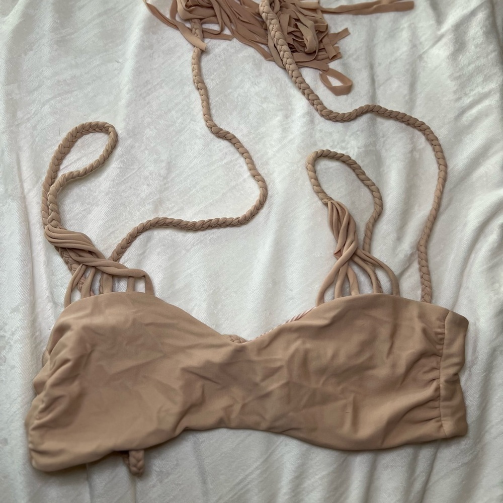 Acacia Swimwear Beige Bikini Top